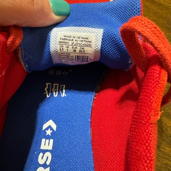 Converse One Star Pro Red Canvas Athletic Low Top Sneakers Big Kid Sz 5.5 - Picture 8 of 8